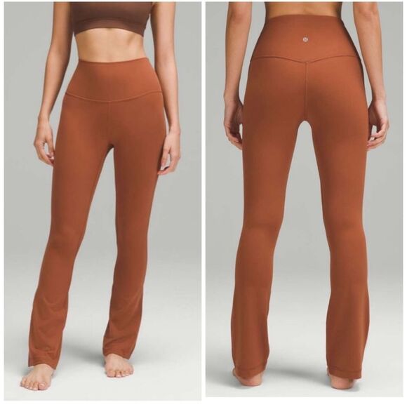 Lululemon Align High-Rise Mini-Flared Pant Extra‎ Short 28” Sable size 4 NWT tan